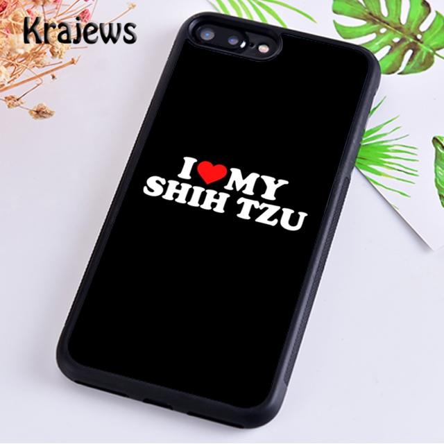 Krajews Cartoon Shih Tzu Dog Mom Soft Phone Case Cover For iPhone 16 15 SE2020 14 6 7 8 plus 11 12 13 pro max coque Fundas