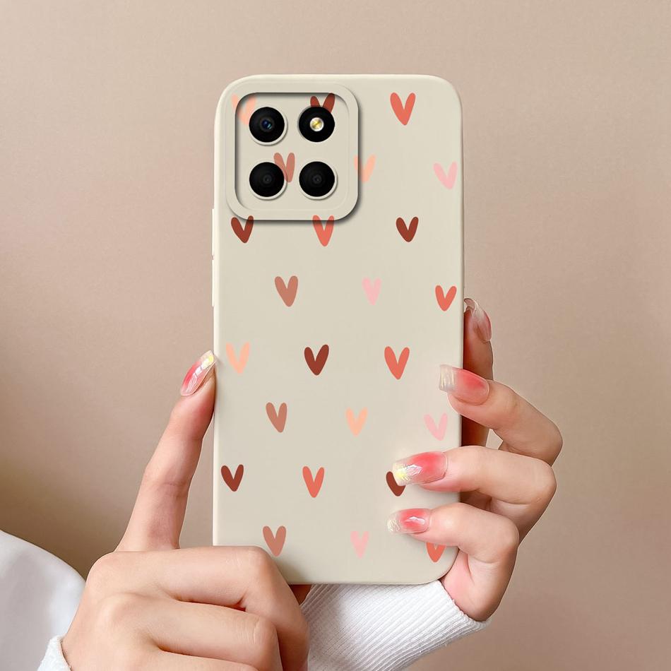 For Huawei Honor X6 X6S X6A Plus Phone Case Butterfly Heart Liquid Silicone Camera Protection Back Cover For Honor X 6 Funda