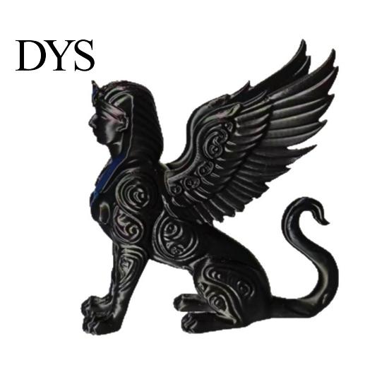 Egyptian Mythology Decor 3D Printed Sphinx Collectible Figurine, Statues, Ancient Gods Statue Exquisite Matte Black Ornament Ornaments, Sculpture with