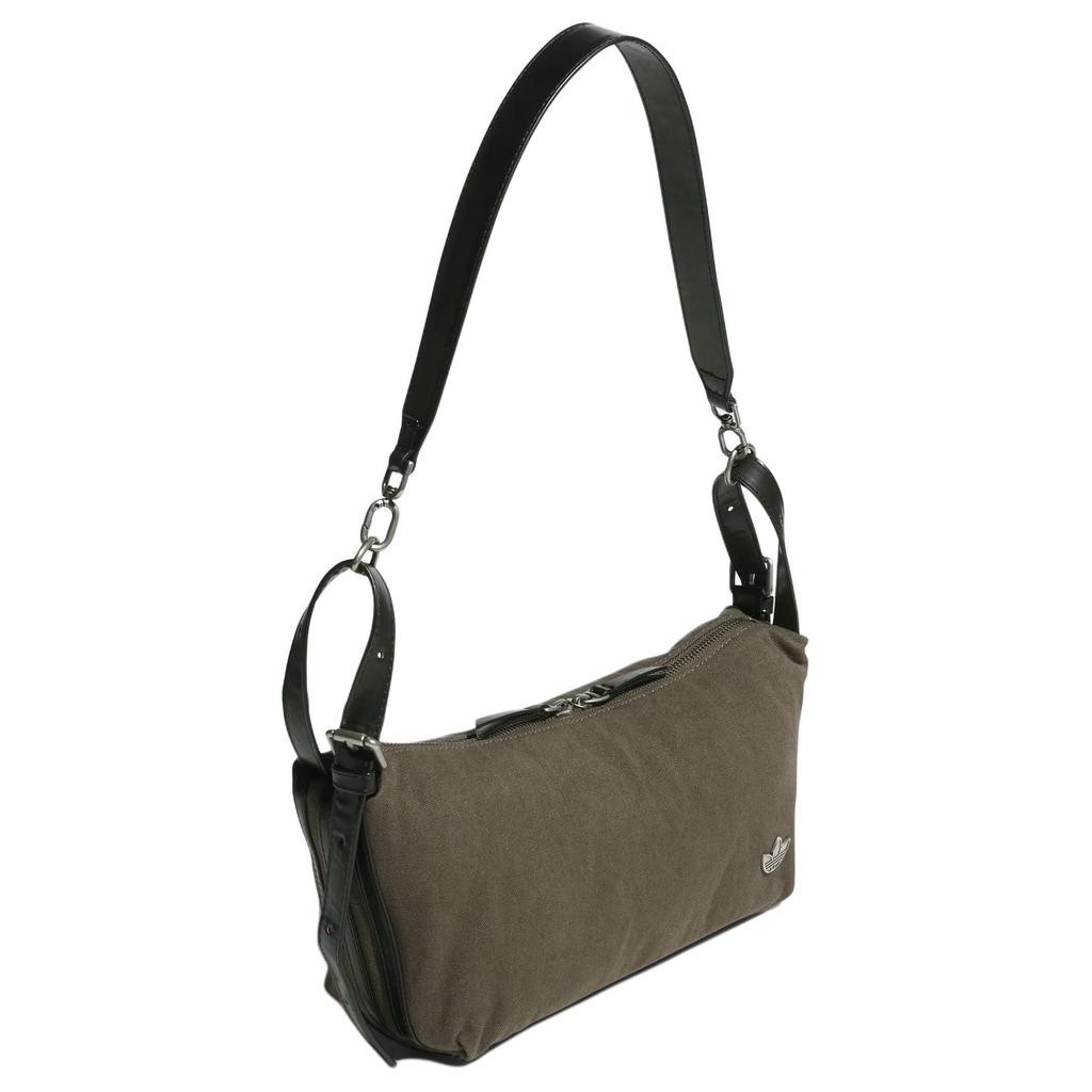 Adidas Originals Classic Logo Zipper Shoulder Bag Women Shoulder Bag Brown KT0864