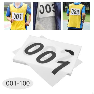 100 szt. Numerów startowych na zawody dla sportowców, biegi, triathlon