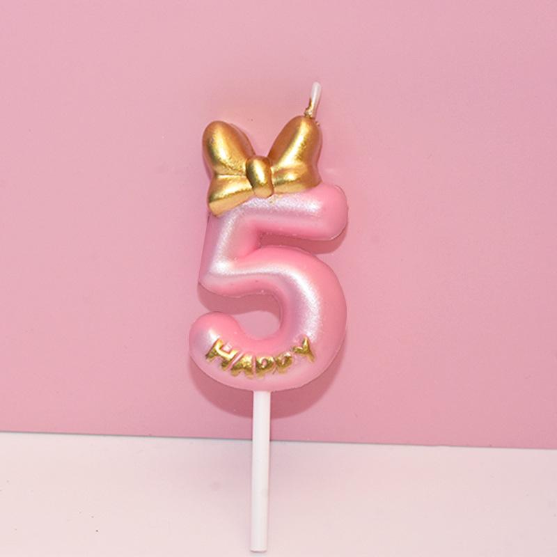 

Розовая свеча на день рождения, 0-9 номеров, топпер для торта, свечи для детей, для маленьких девочек, украшения для первого дня рождения, принадлежности, инструменты для выпечки своими руками