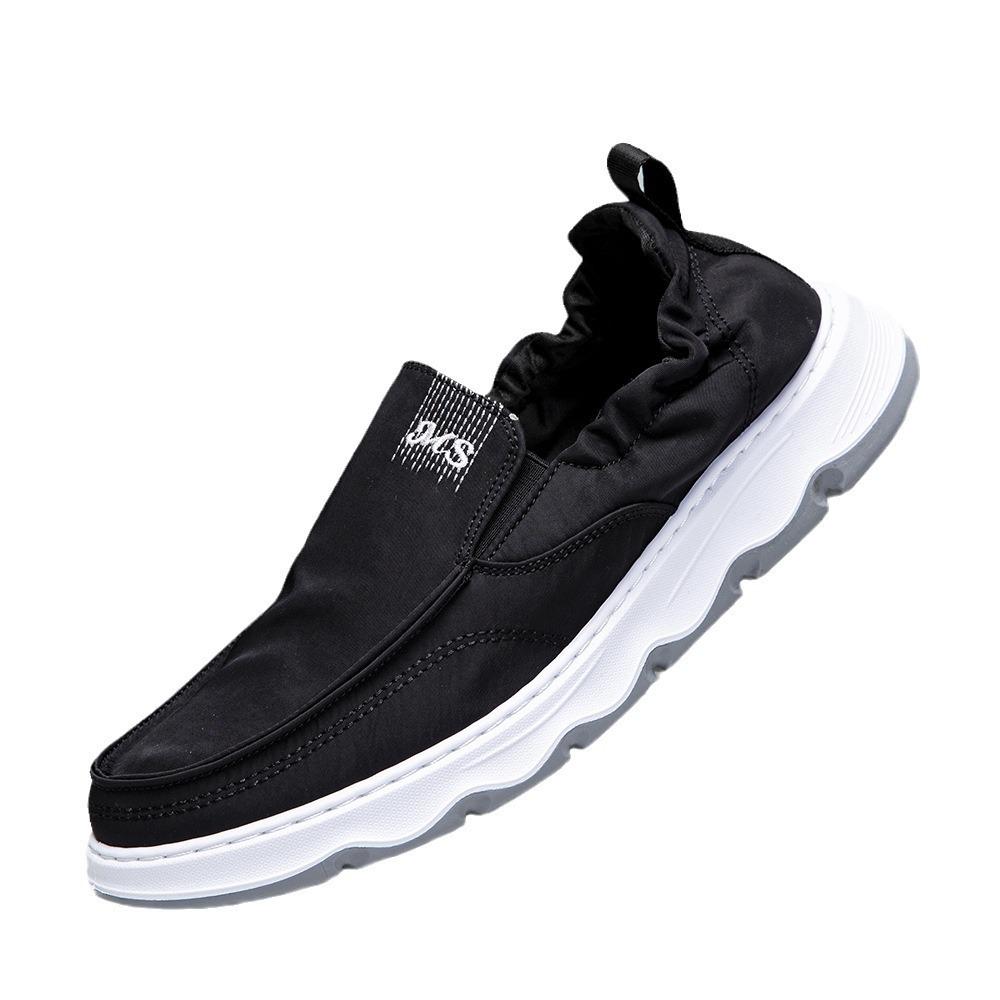 Cloth shoes lazy men's 2024 autumn breathable men's shoes soft-soled shoes one-pedal canvas shoes casual old Beijing shoes