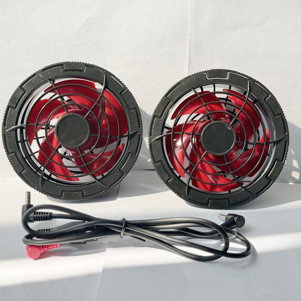 Men Outdoor Summer DC Connector Electric Fan Cooling Jackets 19V 24V Air Conditioning Fan With Cable Air Conditioner Fan