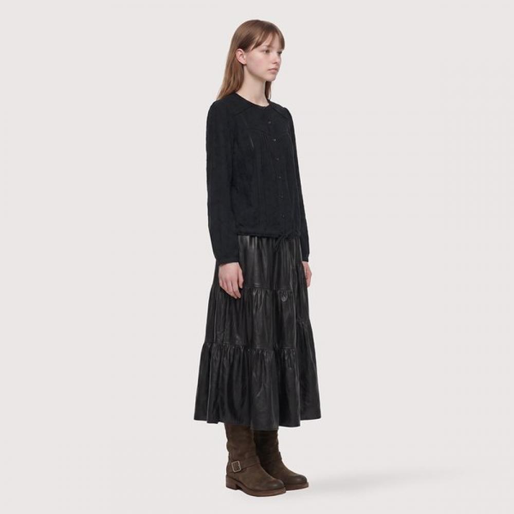 Thursday Island Fake Leather Tiered Skirt T266msk140w