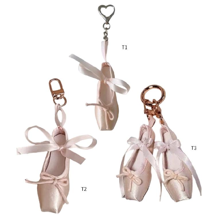 Fashionable Ballet Shoes Phone Strap Key Pendant for Stylish Girls Versatile Bag Decoration Charm Keyring Decoration