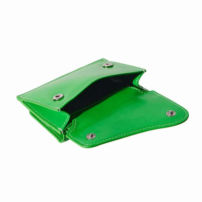 Dot Saddle Keyring Coin Zipper Business Card Holder Card Holder Green