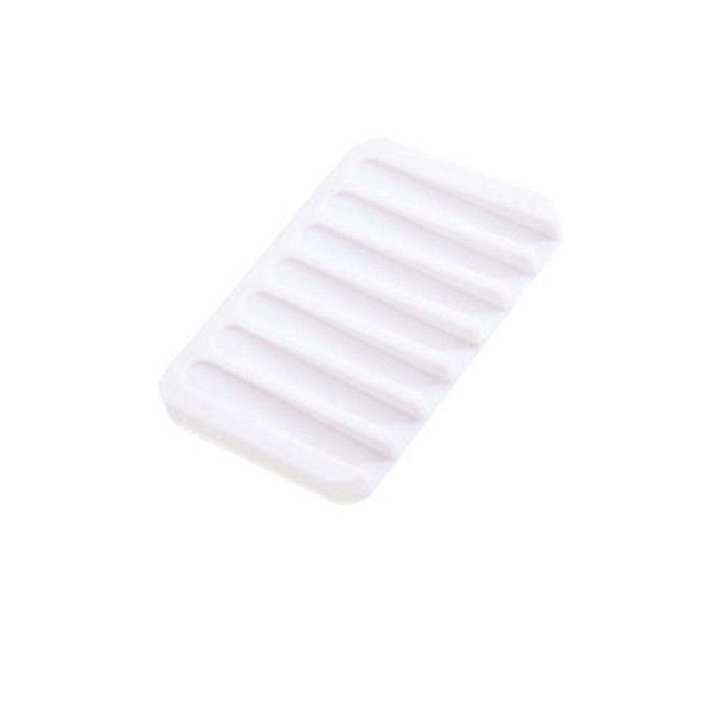 

Silicone Soap Box with Comb-shape Drain Design Stylish Soap Dish white 11.5*8*1cm#1