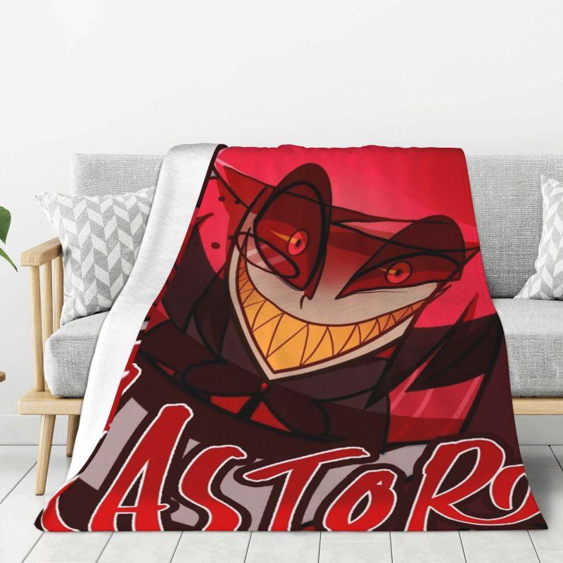 Custom Helluva Boss Black Humor Animated Musical Film Blanket Warm Fleece Soft Flannel Throw Blankets for Bedding Outdoor Autumn