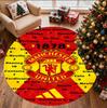 Manchester United F.C Pattern Round Rug, Indoor/Outdoor Mat, for Picnic, Gameroom, Bedroom, Office, Living Room, Home Decor Carpet, Birthday Gift