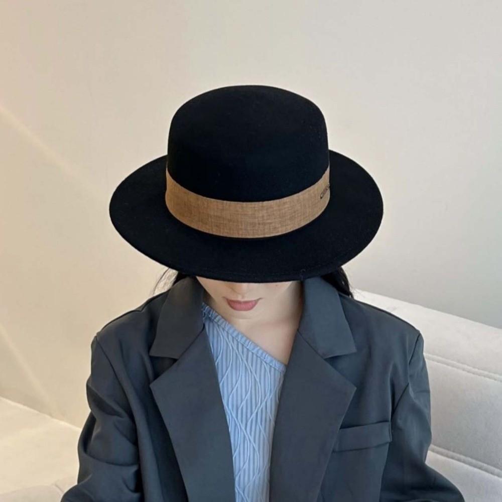Versatile British Top Hat Vintage Looking Woolen Formal Hat Live Show Woolen Jazz Cap  Fashion Show