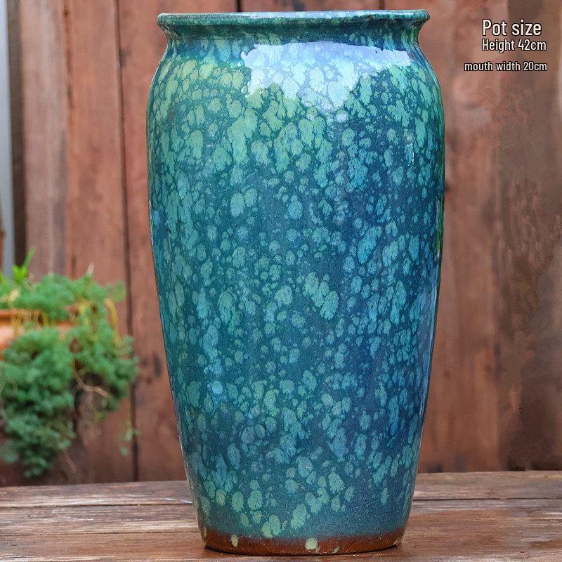 Large Coarse Ceramic Succulent Pot: Tall, Breathable, for Bougainvillea & Birds of Paradise