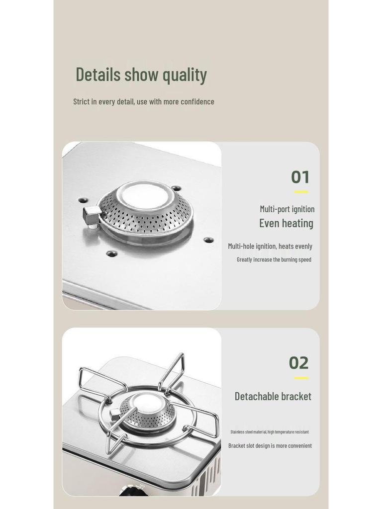 Cross-Border Exclusive Mini Cassette Camping Stove for Picnics
