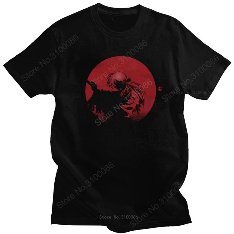 Rurouni Kenshin T Shirts Men Short Sleeve Leisure Anime Manga Himura Kenshin Swordsman Samurai X Tshirt Cotton Fans Tee Top Gift