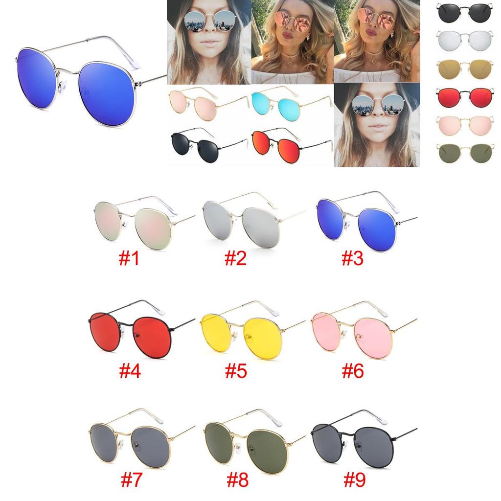 Fashion Oversized Round Sunglasses For Men And Women With Vintage Retro Mirror Glasses