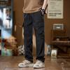 Mens Loose Straight Cargo Pants Casual Work Trousers