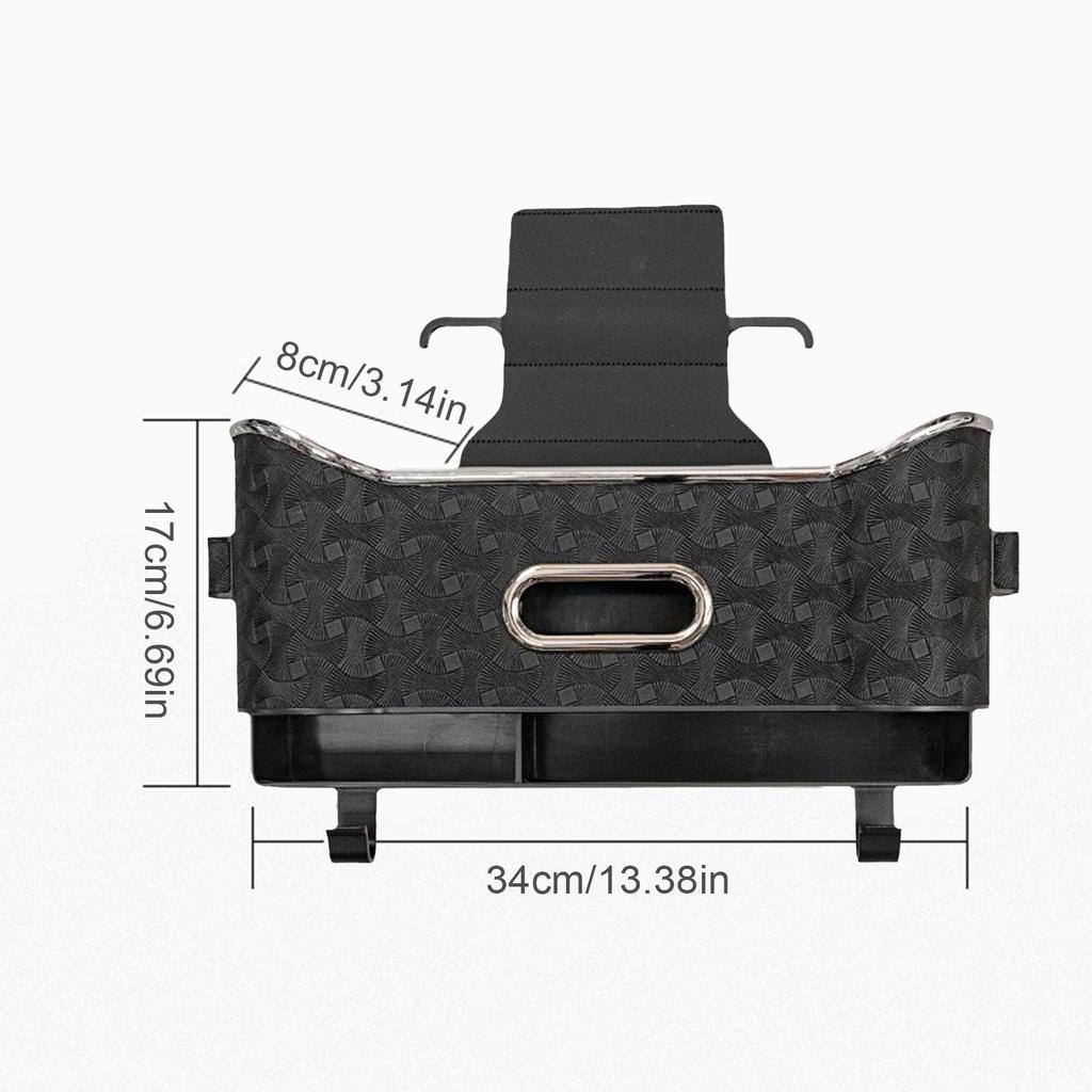 Car Organizer Back Seat Storage Box With 2 Cup Holder Car Seat Storage Box With Bag Hook For Tissue Drink Truck SUV Family