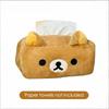 Rilakkuma Felpa Atractiva Caja de Pañuelos Anime Dibujos Animados Hogar Sala de Estar Dormitorio Lindos Soportes de Papel Bolsa de Almacenamiento para Servilletas