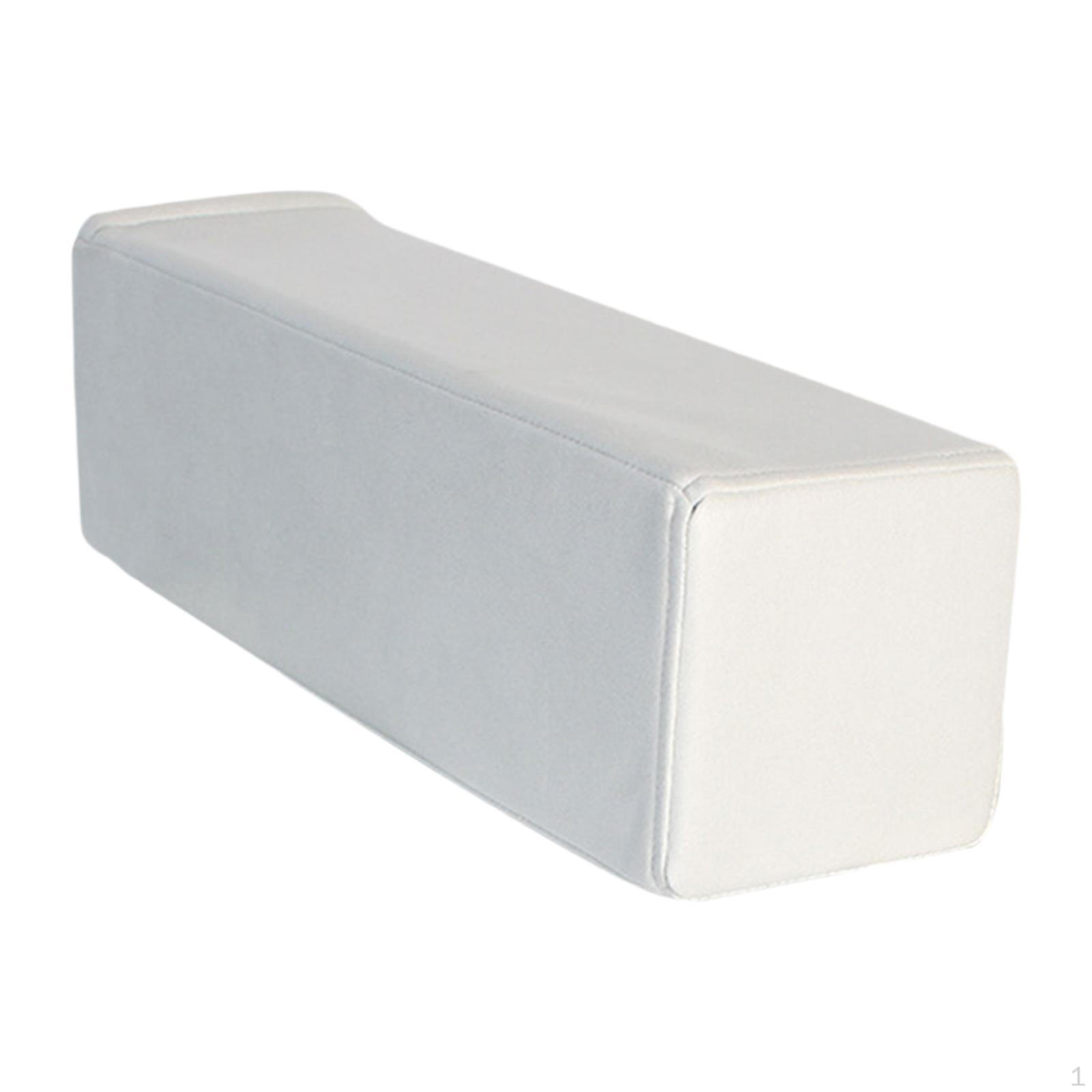 Couch Arm Rest Resistant Removable Cover Soft High Density Foam Sofa Pillow for Home Bed Gray White