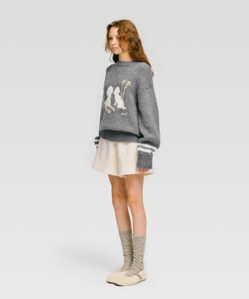 DEPOUND Ski Graphic Pullover [Melange Gray]