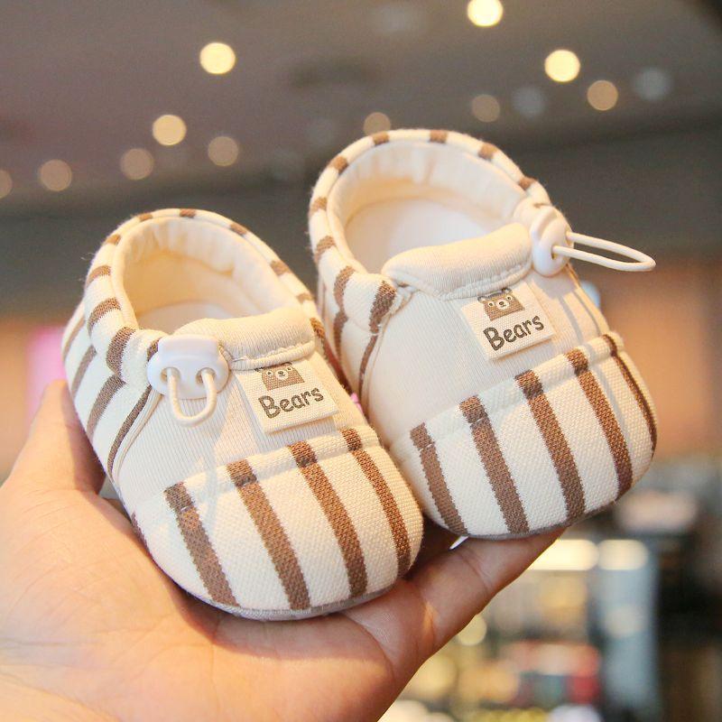 Bears Baby Sneakers For Infants Soft Sole Cotton Warm Toddler Shoes For Winter Play