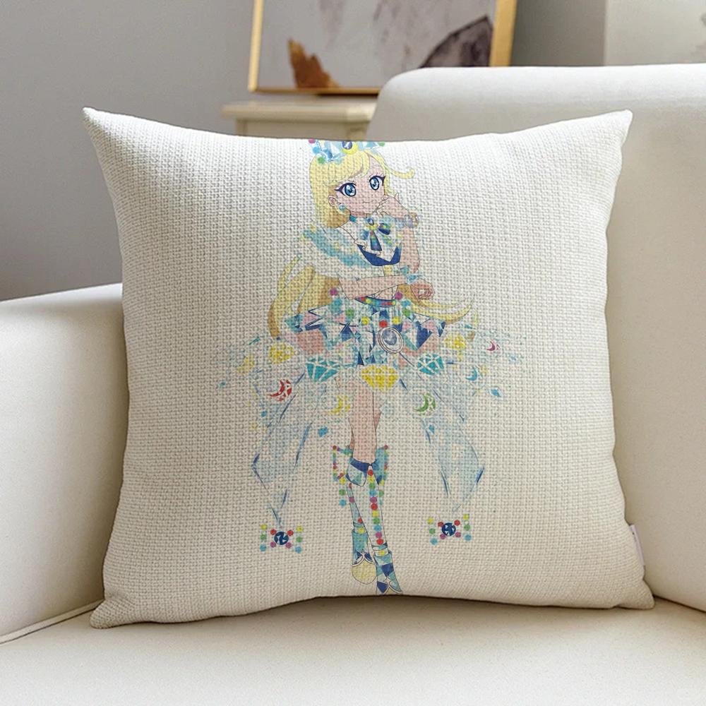 1A-Secret Loves Angel Anime Cushion Cover Natural Linen Pillowcase Set, All-In-One Decor For Sofa, Bedroom & Chair