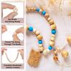 Wood Beads Unfinished Wooden Natural Beads Round Wood Spacer Beads for Bracelets Hair Jewelry Making DIY Crafts Garland Macrame