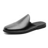 Fashion Men Slippers Fashion Leather Loafers Moccasins Outdoor Non-slip Casual Walking Shoes Men Mules Slides Comfortable Beach Flats