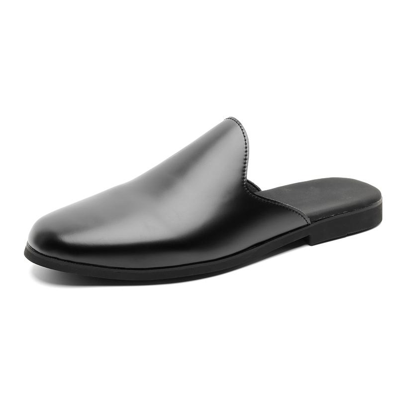 Fashion Men Slippers Fashion Leather Loafers Moccasins Outdoor Non-slip Casual Walking Shoes Men Mules Slides Comfortable Beach Flats