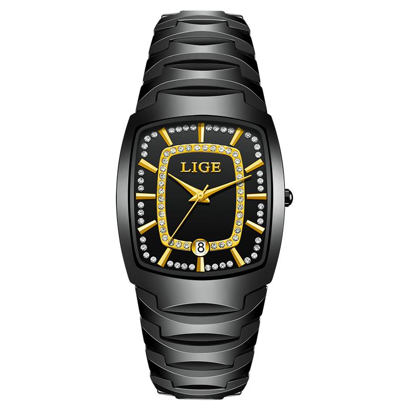 LIGE TOP Elegant Women's Watch Waterproof Fashion Ladies Clock Creative Ceramic Strap Watch for Women Gift Relogio Feminino
