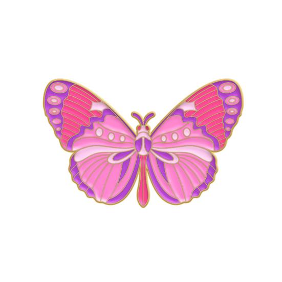 Butterflies Brooch Colorful Oil-Dripping Vintage Dainty Small Gift Solid Business Suit Lapel Pin