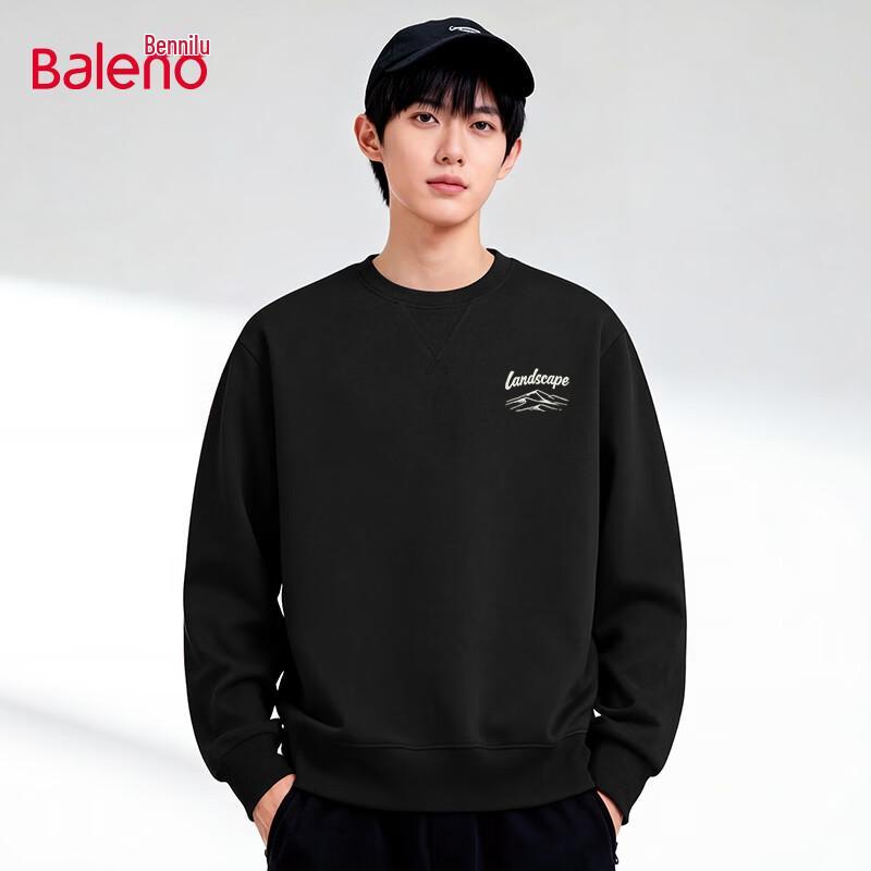 Baleno Men's Casual Letter Print Round Neck Sweatshirt
