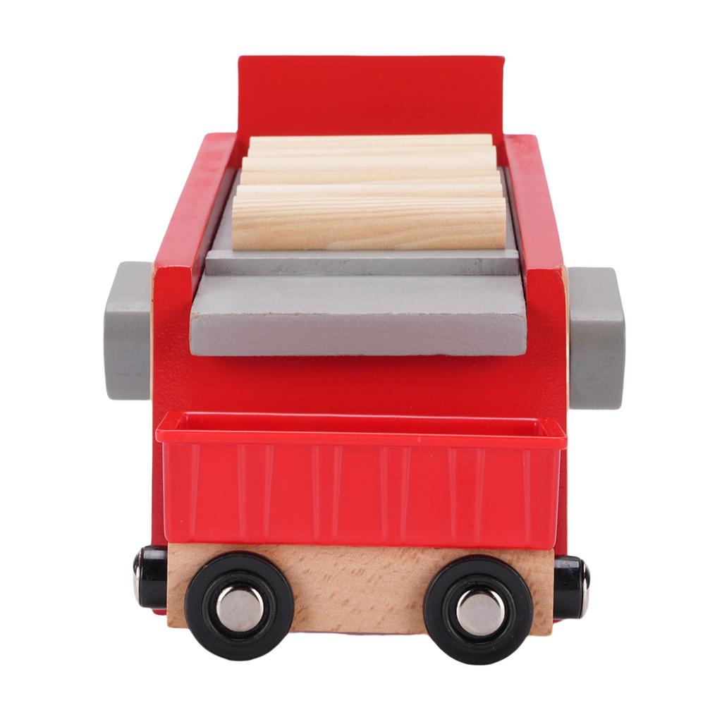 8 Pcs Wooden Train Track Accessories Expandable Wood Railway Toy Scene Accessories for Children