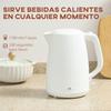 Electric Kettle 1.7L 2200W with Removable Anti-Scale Filter Automatic Shut-off 360 degrees Swivel Base Cream