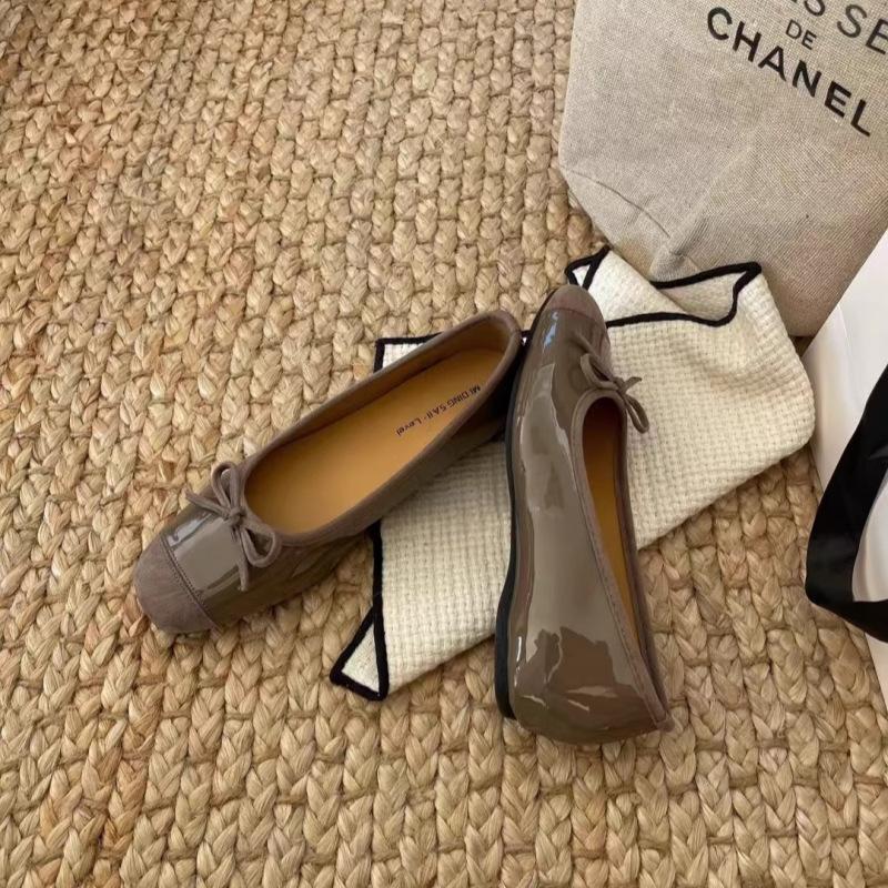 Suding's home, Xiaoxiangfeng bow increases the height of ballet shoes, evening breeze temperament soft-soled lady single shoes, new models