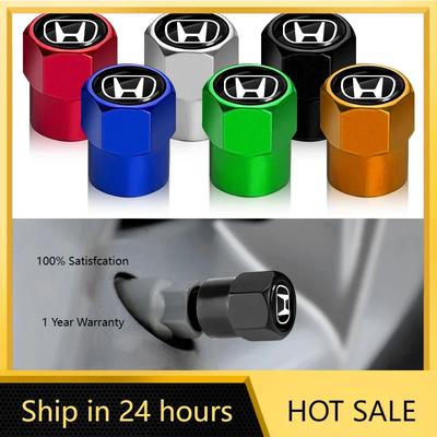 For Honda 4Pcs Car Valve Stem Caps Cover Waterproof Car Accessories for Honda Civic Accord CRV HRV Fit Jazz City Odyssey Jade Ve
