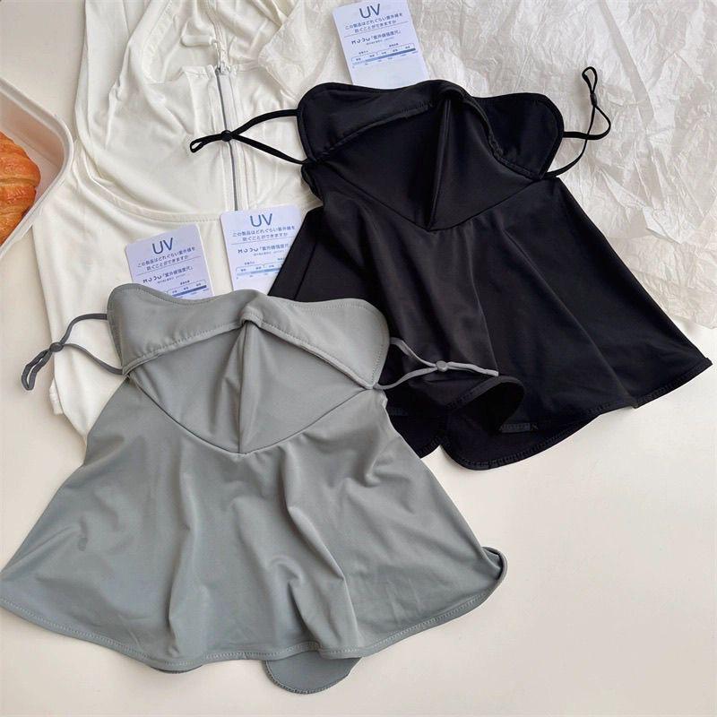 Summer Ice Silk Sun Protection Mask For Women Upf50+ Anti-Uv Scarf Outdoor Cycling Hiking 360Fahrenheitace Neck Cover