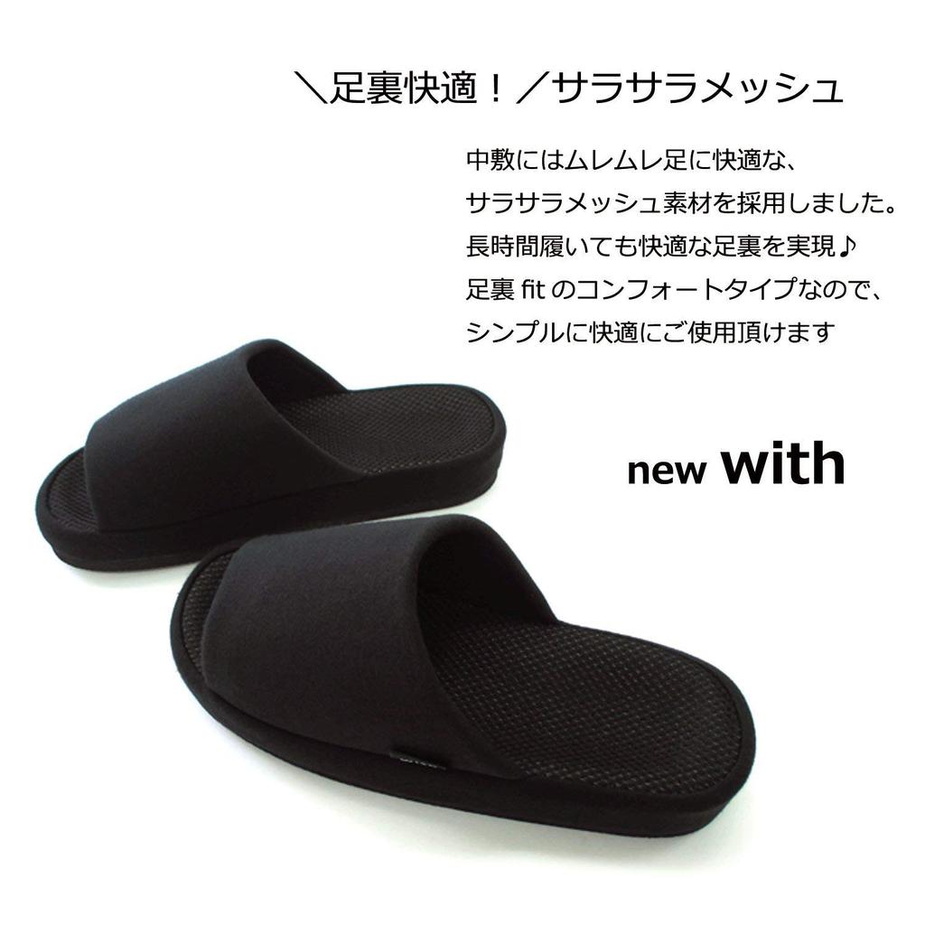 Okamura Slippers with Toe Grip Size Gray Comfort, M,