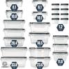 Reusable Food Containers Set 24PCS, Airtight Leak Proof BPA Free Storage Box with Lids for Kitchen Organization and Meal Prep