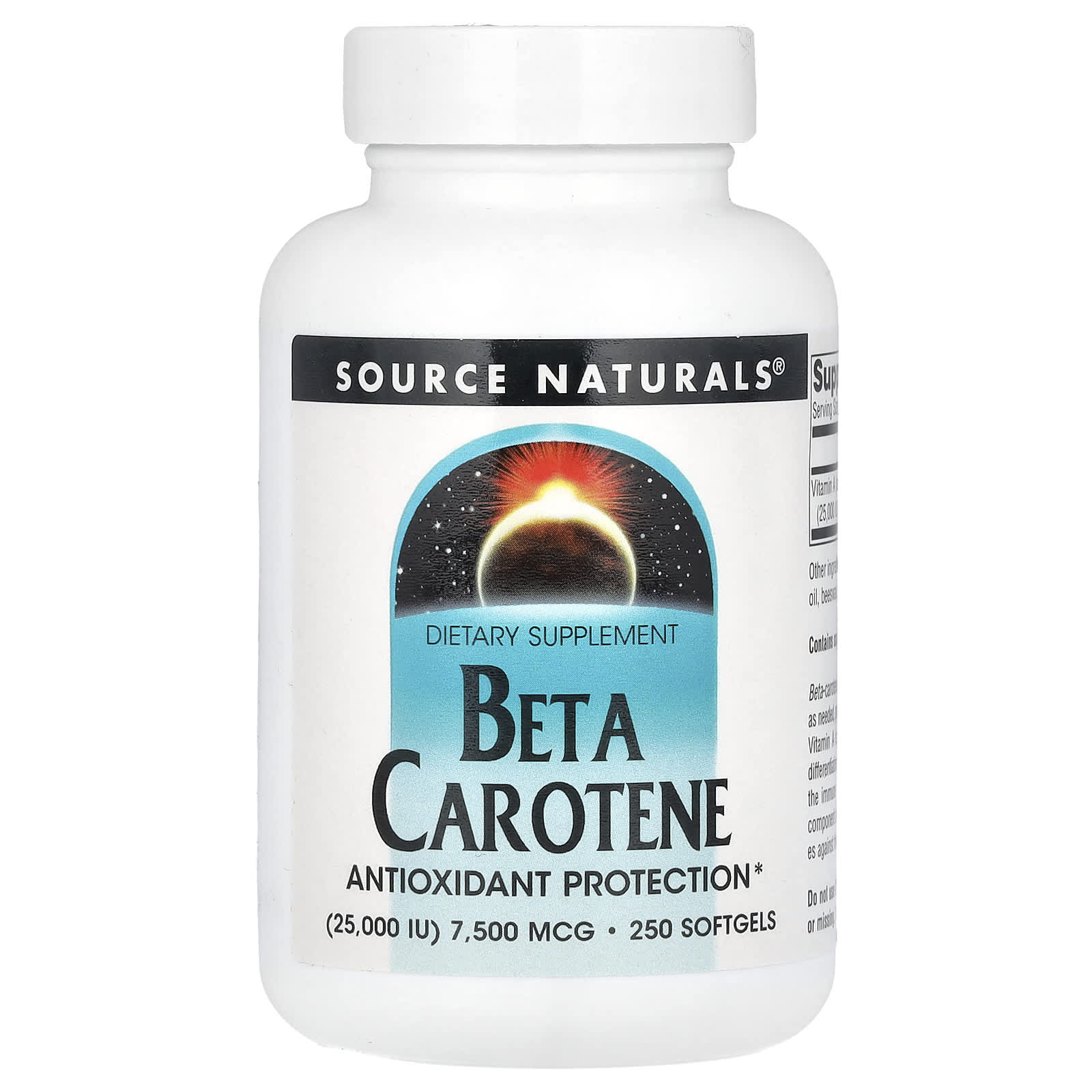 

Beta-Carotene, 7,500Mcg (25,000Iu), 250 Softgels