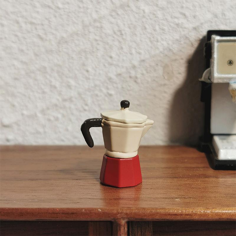1/12 Dollhouse Simulation Coffee Machine Model Dollhouse Kitchen Decor Toys Dolls House Accessories Pretend Play Toy