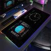 RGB Desk Mat Aviation Theme Mouse Pad Large Rubber Anti-slip Aircraft Dashboard Mousepad Office and Gamr Keyboard Mats Decor Mat