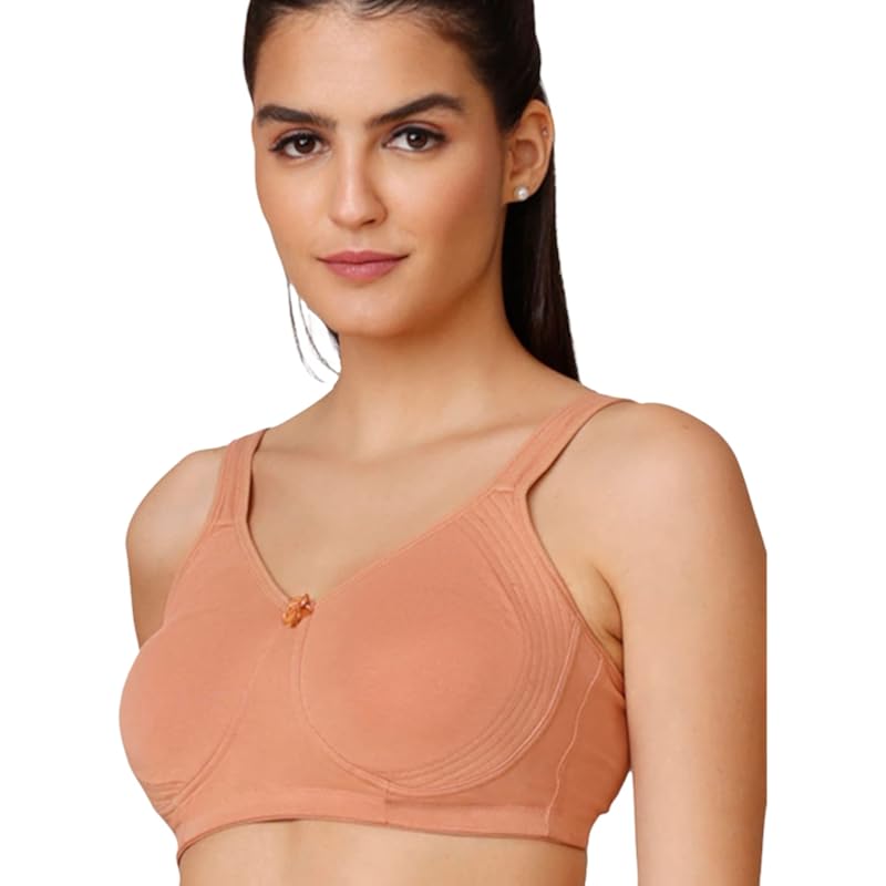NYKD Everyday Cotton Bra for Women - Encircled with Love | Non-Padded | Wirefree | Full Coverage with Side Support Shape
