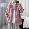 Men's Long-Sleeve Plaid Shirt - Trendy Hong Kong & Korean Style, Lightweight, Casual, Versatile Jacket for Spring & Autumn