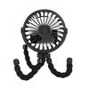 360° Rotatable Octopus Folding Fan 3 Gears LED Light Fan Portable Flexible Tripod Fan  Car Seat