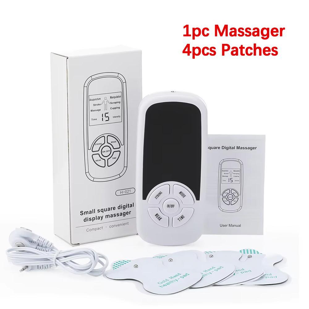 6 Modes Tens Electric Massager Muscle Relax Device Full Body Stimulator Back Waist Knee Healthy Care Patchs Digital Massage Tool