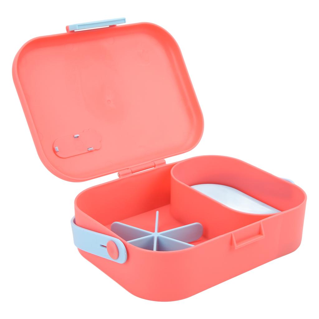 Pet Food Box Double Layer PP Toxic Free Prevent Leakage Carrying Dog Bento Box for Outdoor TravelPink