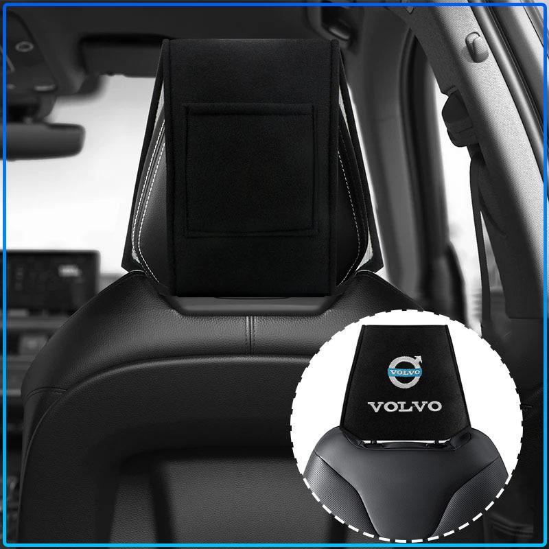 1/2pcs Car Accessories Seat Headrest Protective Covers For Volvo Rdesign XC90 S60 XC60 V70 S80 S40 V50 V40 V60 C30 S70