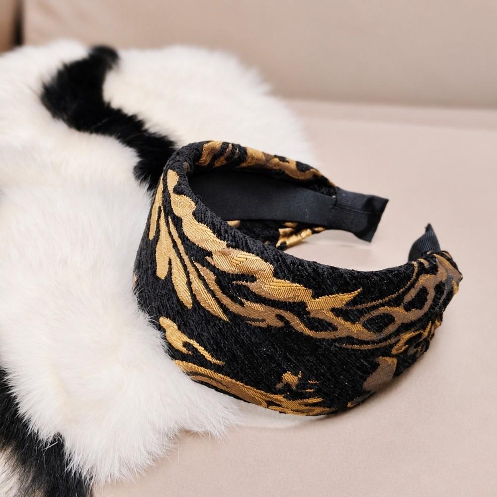 Sequin Braided Wide Thickened Headband Tweed Knitted Makeup Headband for Girls Ladies
