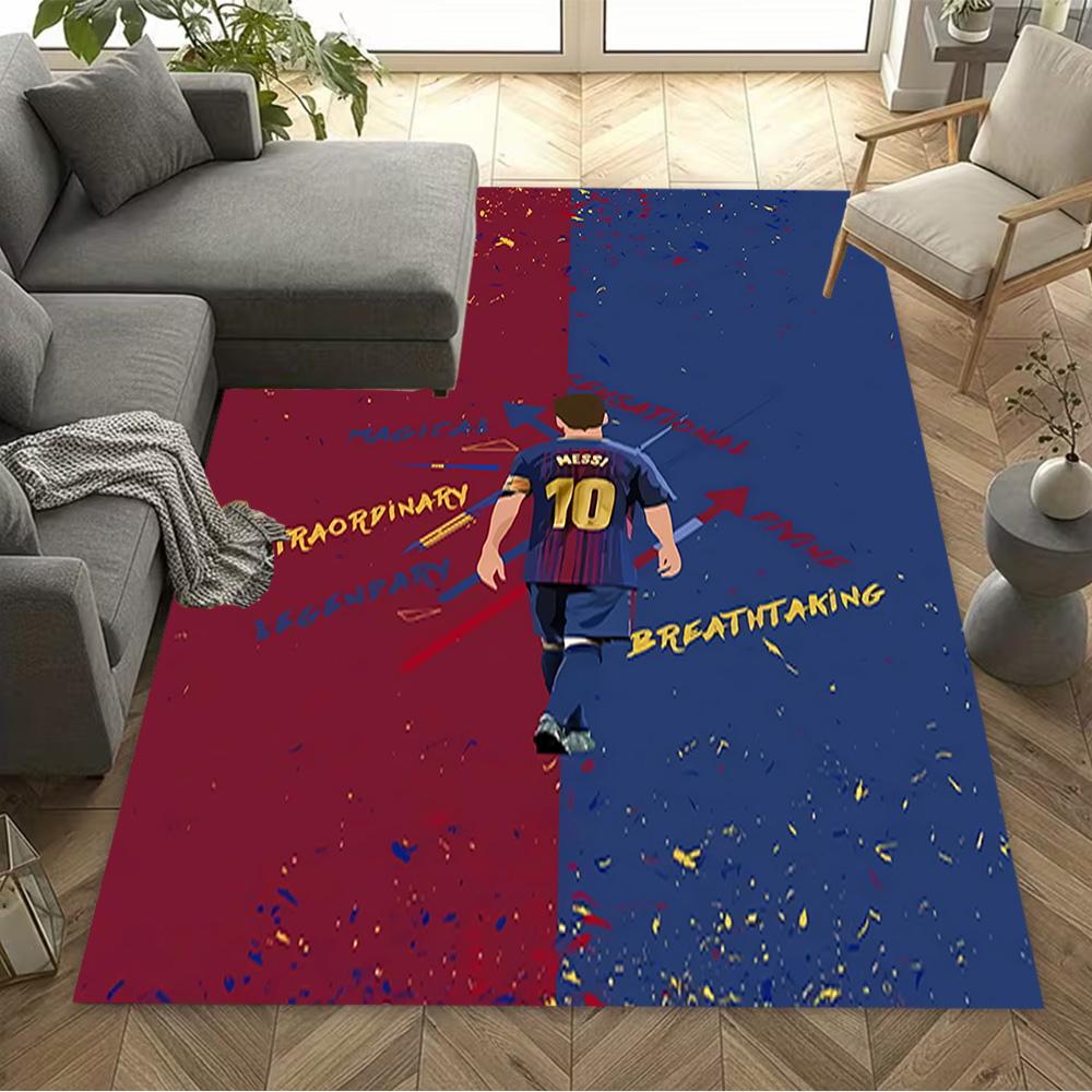 Barcelona Legend Messi Area Rug Perfect for Study room Foyer Bedrooms Dining Room Antislip Carpet Anime Office Decor Best for Christmas